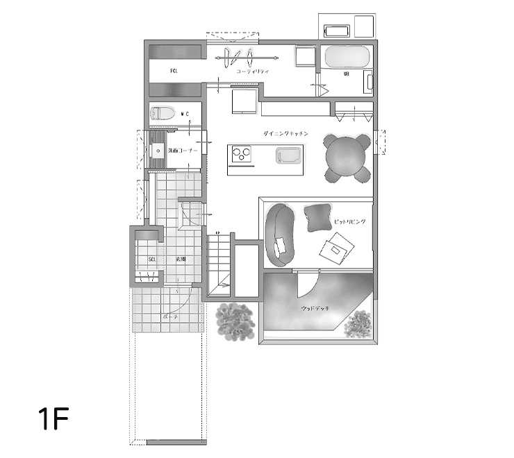 間取り図 1階